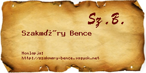 Szakmáry Bence névjegykártya