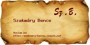Szakmáry Bence névjegykártya